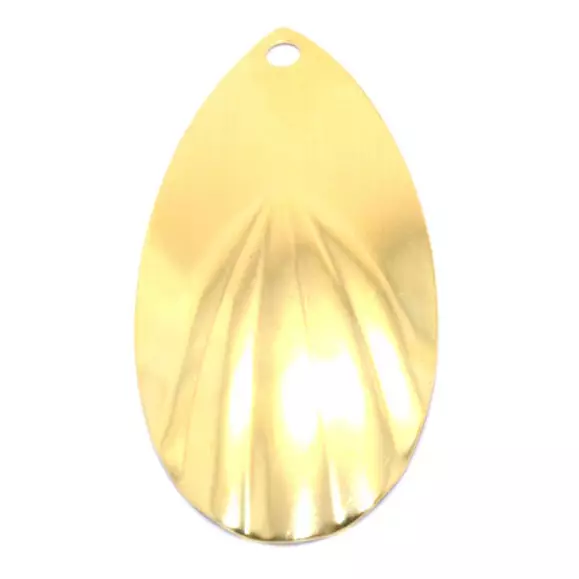 Spinnerblade Fluted Messing #4 (38mm) 1kpl - Spinnerbait osat - 3954684317987 - 1