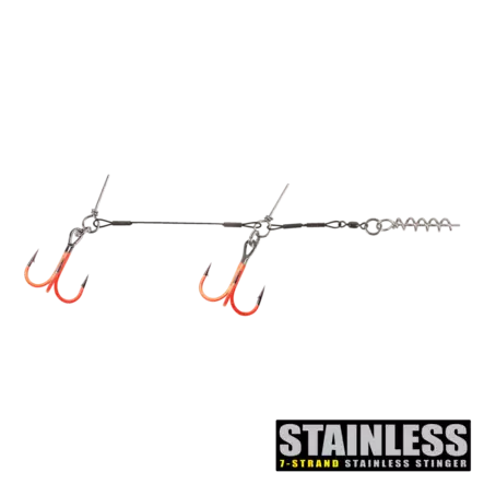 CWC Pro UV Orange Stinger SS 60lb Junior Tandem 1 - Kumikalarigit ja rigaustarvikkeet - 7340029432318 - 1