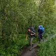 Fjällräven Abisko Hybrid Trail Trs W36/R Suede Brown - Naisten Fjällräven housut - 7323451161988 - 16