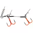 Mikado Jaws Double Evo Titanium UV 1/0 + 1 Stinger 25kg - Riggar och och småplock för gäddjiggar - 5900637141648 - 1