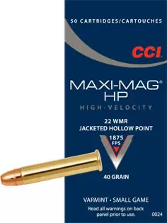 CCI .22 WMR Maxi-Mag HP 2,6g 50st - 22 WMR - 076683000248 - 1