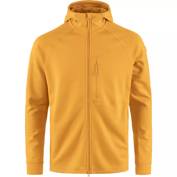 Fjällräven Abisko Grid Fleece Hoodie M Mustard Yellow S - Fleecet ja hupparit - 7323451056048 - 1