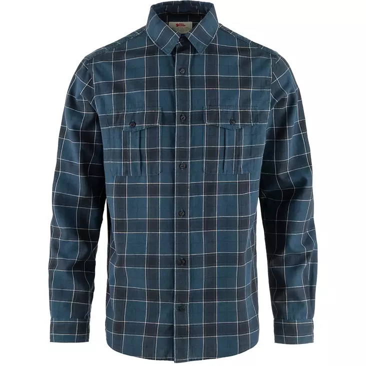 Fjällräven Övik Travel Shirt LS L Indigo Blue/Dark Navy - Skjortor - 7323450989668 - 1