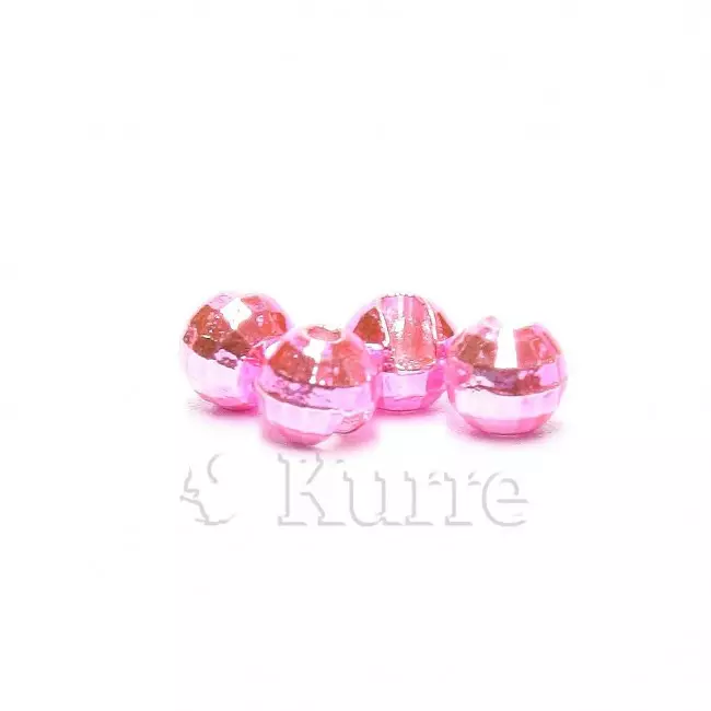 Ikon 3mm Metallic light pink slotted diamond tungsten beads 20pc - Perhokuulat - 6430077070448 - 1