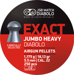 JSB Exact 5,52mm Jumbo Heavy 1,175g 250kpl - Ilmakiväärin ja ilmapistoolin luodit - 8594180450608 - 0