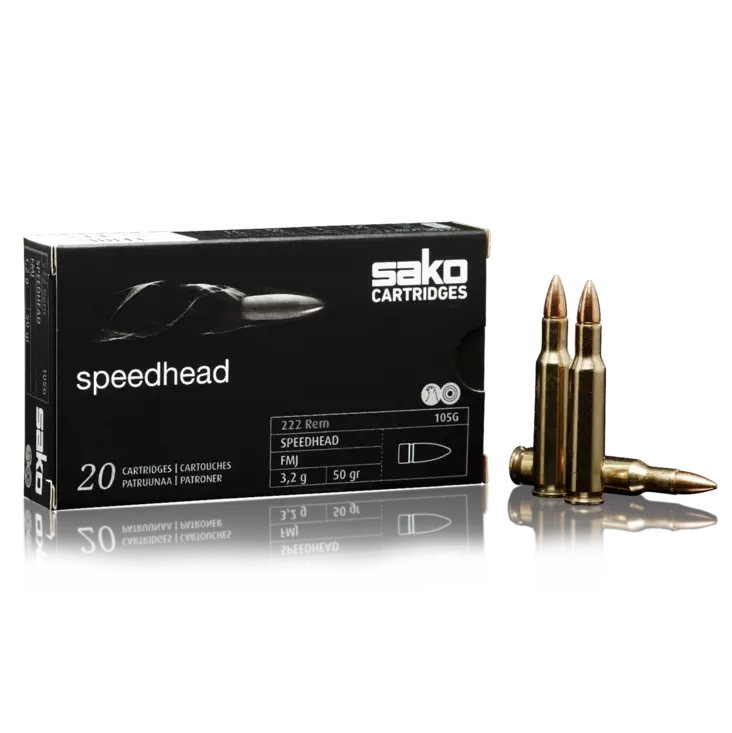 Sako .222 Rem Mag 3,2g FMJ Speedhead 20kpl - Kaliiperi .222 Rem - 6438053999868 - 0