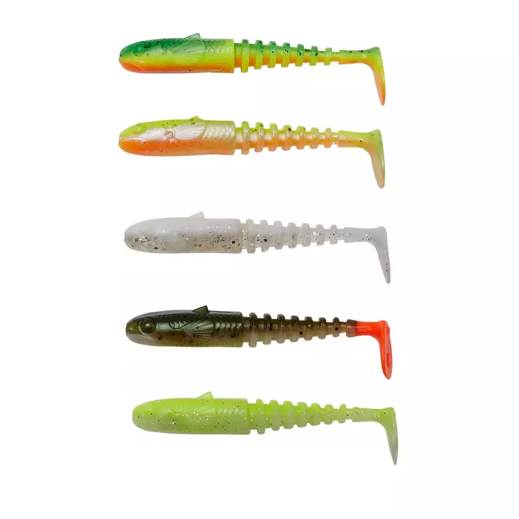 Savage Gear Gobster Shad 9cm 9g 5kpl Dark Water Mix - Jigit ja jigipäät - 5706301769558 - 1
