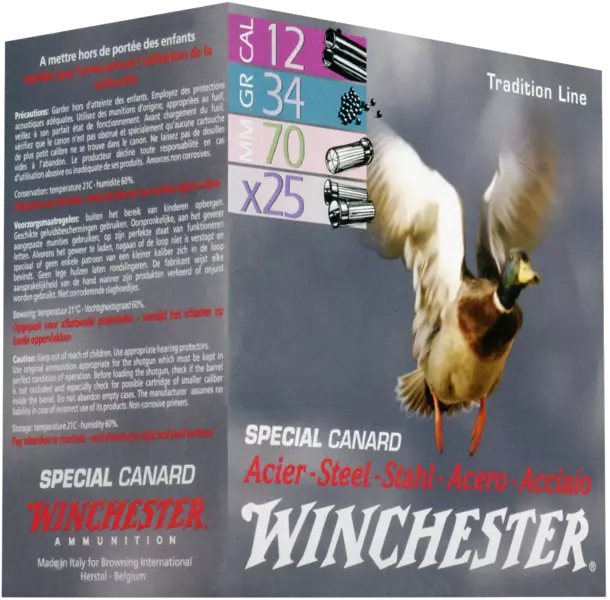 Winchester Canard Steel 12/70 34g 4 25st - Kaliber 12/70 - 634957816928 - 1
