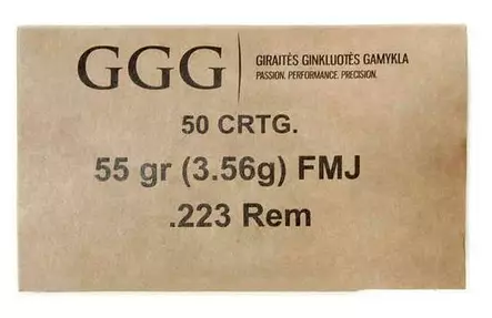 GGG-Nato .223 Rem 55g 3,6g FMJ 50st - Kaliber .223 Rem - 4779032300209 - 2