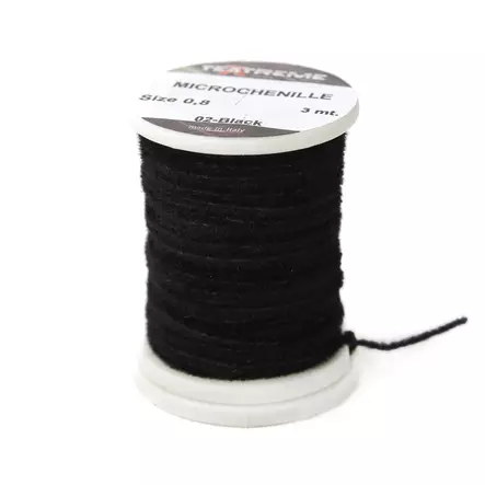 Textreme Micro Chenille Black - Perhon runkomateriaalit - 8057680721819 - 1