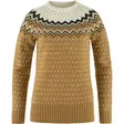 Fjällräven Övik Knit Sweater W S Buckwheat Brown/Chalk White - Stickade tröjor och ylletröjor - 7323451066689 - 1