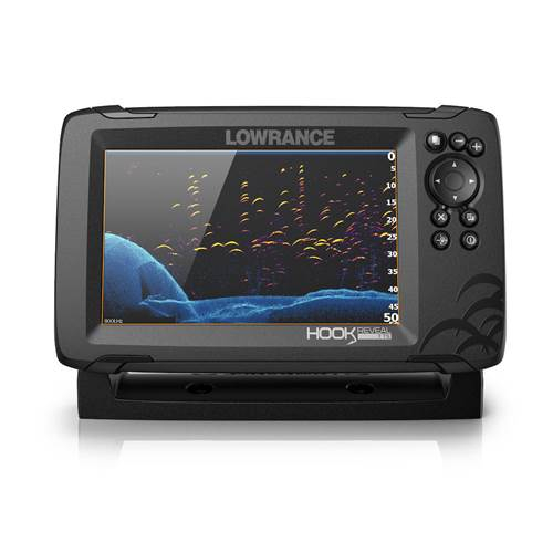 Lowrance HOOK Reveal 7 TripleShot jossa on CHIRP, SideScan, DownScan & peruskartta - Ekolod och plotters - 9420064114559 - 1