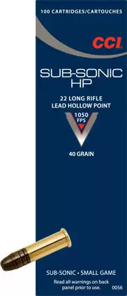 CCI .22LR Subsonic HP 2,6g 100kpl - .22LR - 076683000569 - 1
