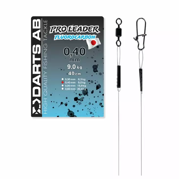 Darts Fluorocarbon Peruke 40cm 9kg 2kpl 0.40mm - Heittokalastus perukkeet - 7330908831639 - 1