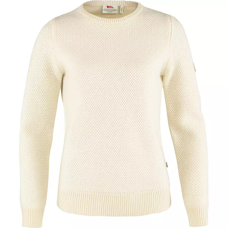 Fjällräven Övik Structure Sweater W XS Chalk White - Villapaidat ja neuleet - 7323450729639 - 1