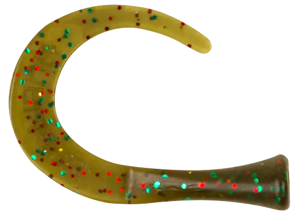 Guppie Tail jr 3 curly 1 paddle MossGreen Glitter - Hybriidit - 4713012486149 - 1