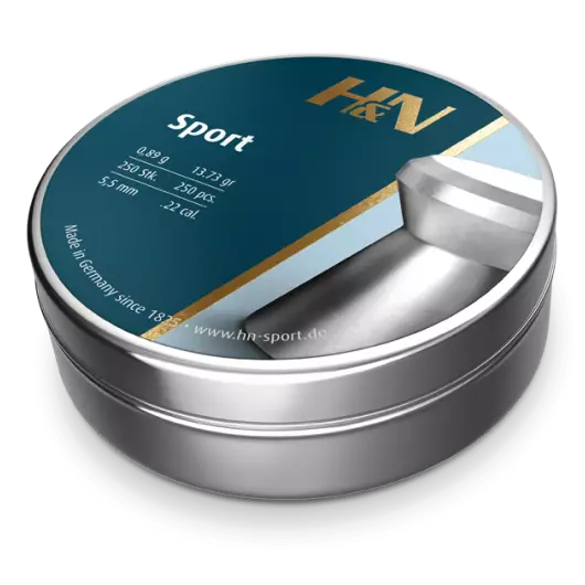 H&N Sport .22 cal 5,5mm 0,89g 250 st - Ammunition för luftvapen - 4047058019819 - 1