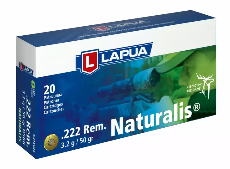 Lapua Naturalis .222 Rem 3,2g 20st - Kaliber .222 Rem - 6418267103589 - 1