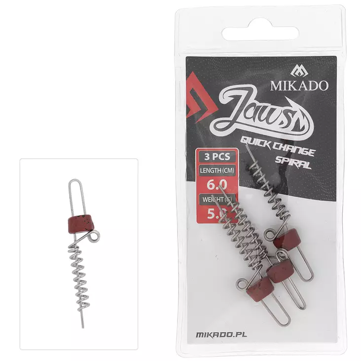 Mikado Jaws Quick Change Spiral 6cm 5g - Heittokalastus pientarvikkeet - 5900637063339 - 1