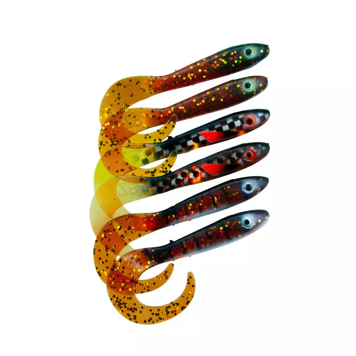 Svartzonker Mcrubber Tail 11cm 6kpl Motoroil Mix - Jigit ja jigipäät - 7340031014519 - 1