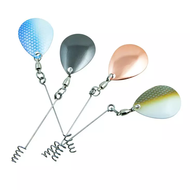 Svartzonker Spinner Rigs 4-pack Copper, Black, Blue, Brown - Riggar och och småplock för gäddjiggar - 7340031011259 - 1